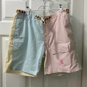 NWT Teddy Fresh nylon pastel colourblock shorts